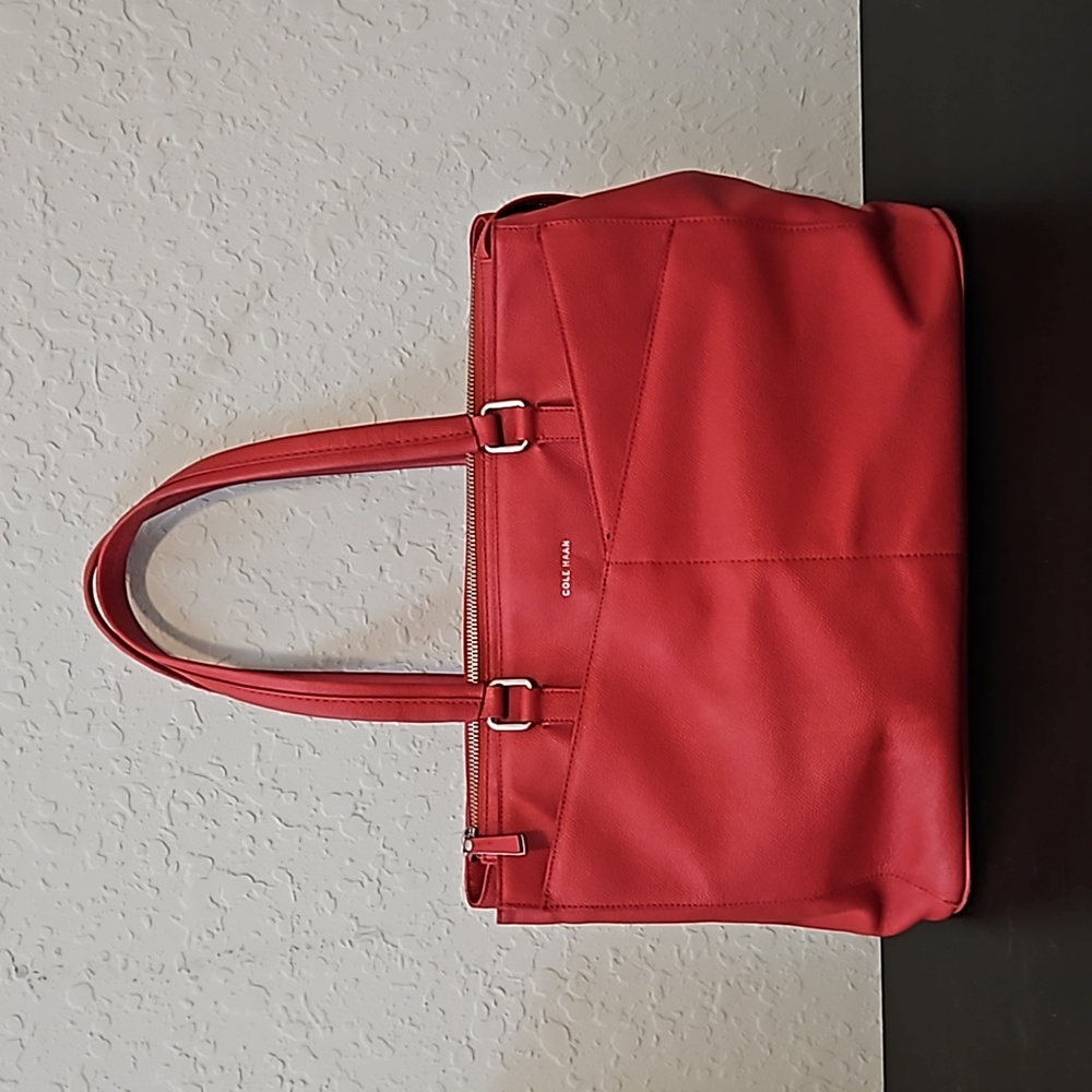 Cole Haan American Airlines  Red Leather Travel Tote *Rare* ✈️
